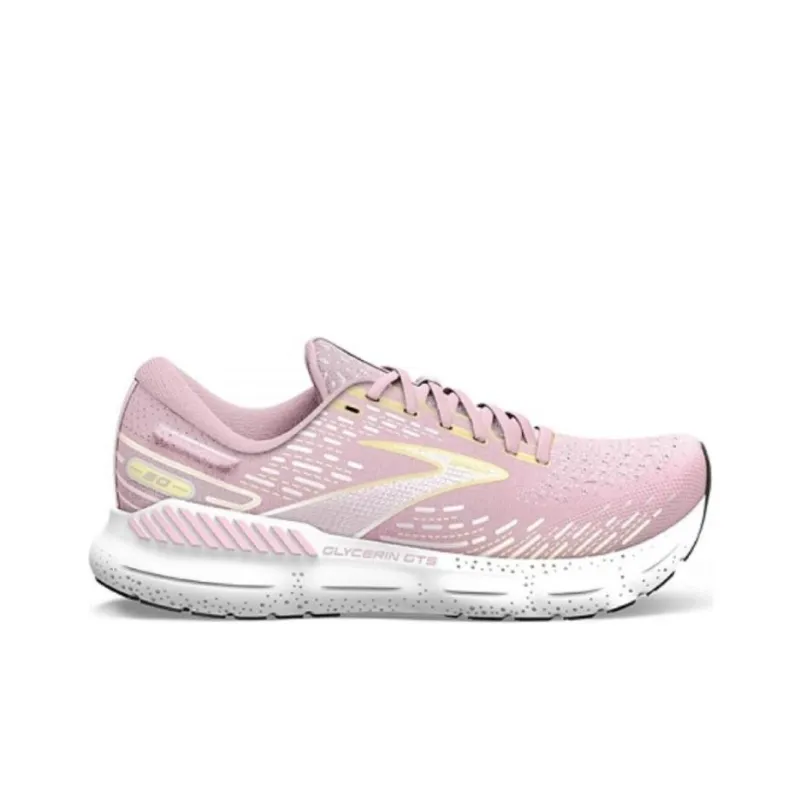 Brooks Glycerin GTS Cushioning Wear-Resistant Low-Top Running Shoes Women's Pink-1