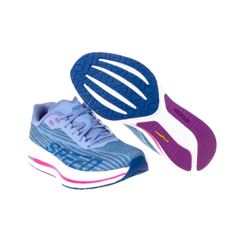Skechers Go Run Razor 4 Cushioning Low Top Running Shoes Women's Blue-3