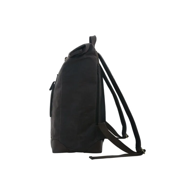 Manhattan Portage Martexin Original Wax Backpack Unisex Dark Brown-3