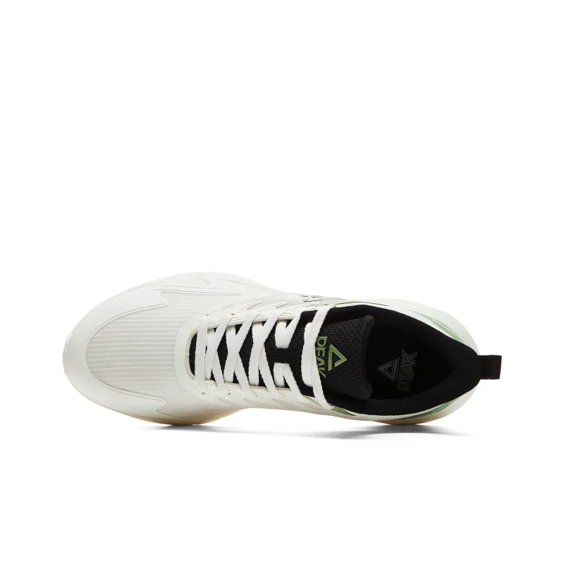 PEAK Slip Resistant, Abrasion Resistant, Breathable Low Top Running Shoes Men's Ecru Green-3