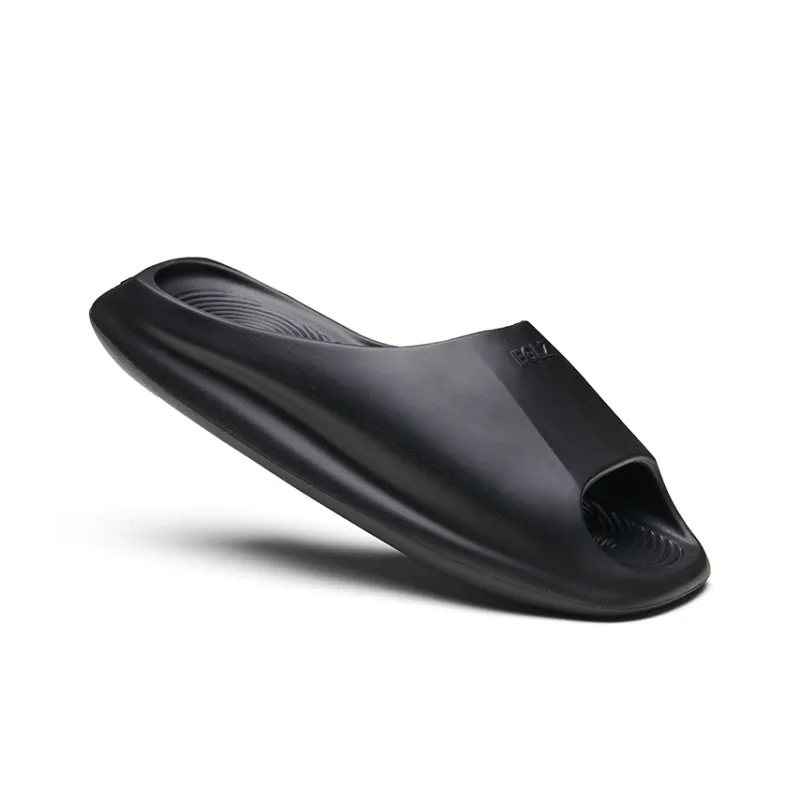 EQLZ EQUALIZER Quiet Abrasion Resistant Slide Slippers Unisex Ghost Black-1