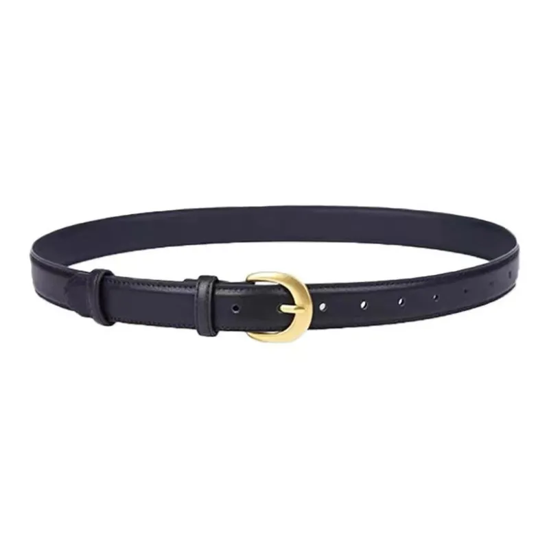AUGTARLION Minimalist Style Advanced Luxe Suit Trouser Leather Belts Women's Black/Brown Width  2.4cm-1