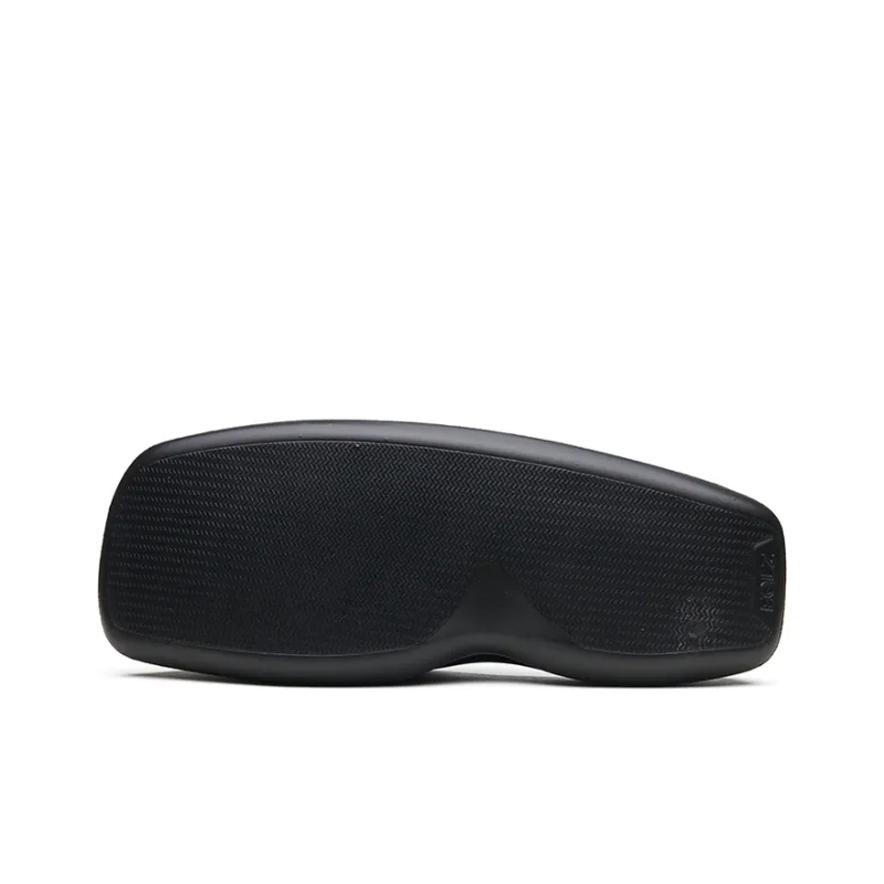 EQLZ EQUALIZER Quiet Abrasion Resistant Slide Slippers Unisex Ghost Black-6