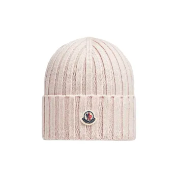 Moncler Logo Patch Ribbed Beanie