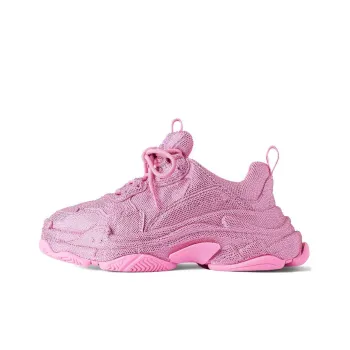 Balenciaga Triple S Low Top Casual Shoes Women's Pink