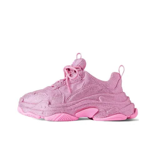 Balenciaga Triple S Casual Shoes Women's Low-Top Pink