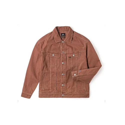 Lee Denim Jackets Men Brown