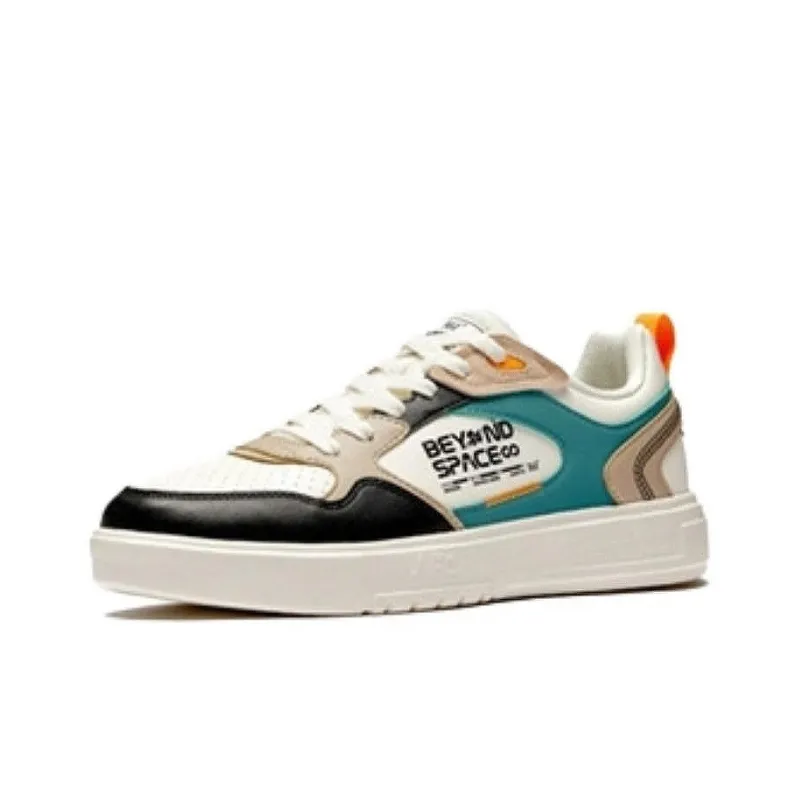361° Low Top Skateboard Shoes Men's White Black Green-2