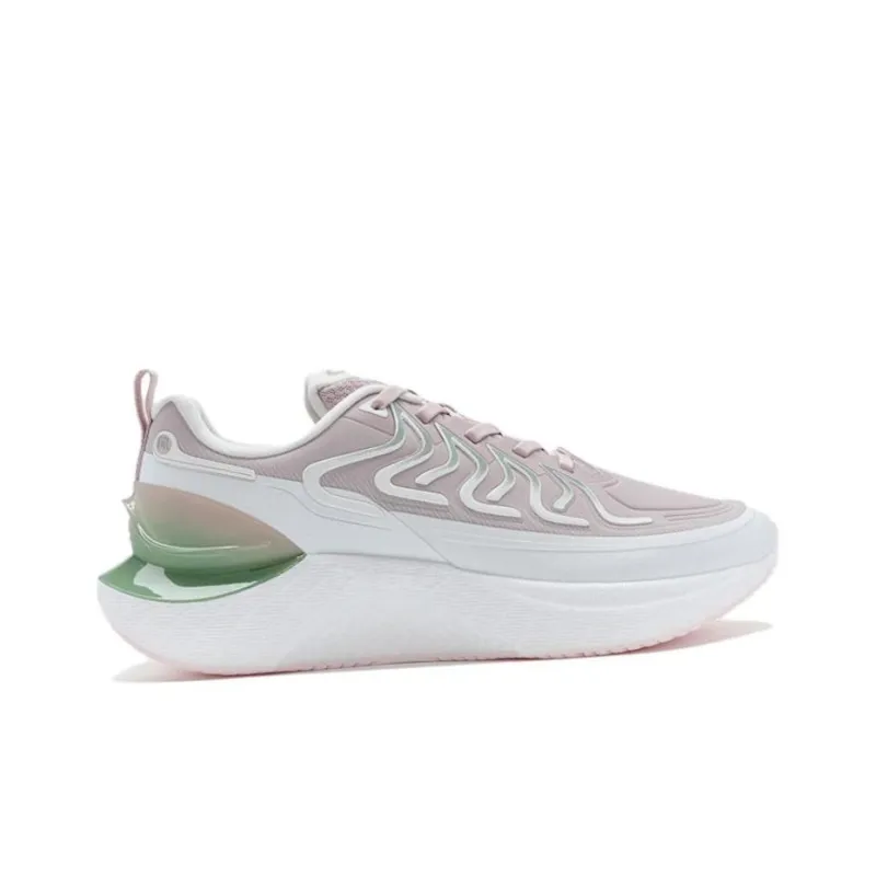 XTEP Wind And Fire 27 Generations Cushioned Slip Resistant Low Top Casual Running Shoes Women's Pink White-1