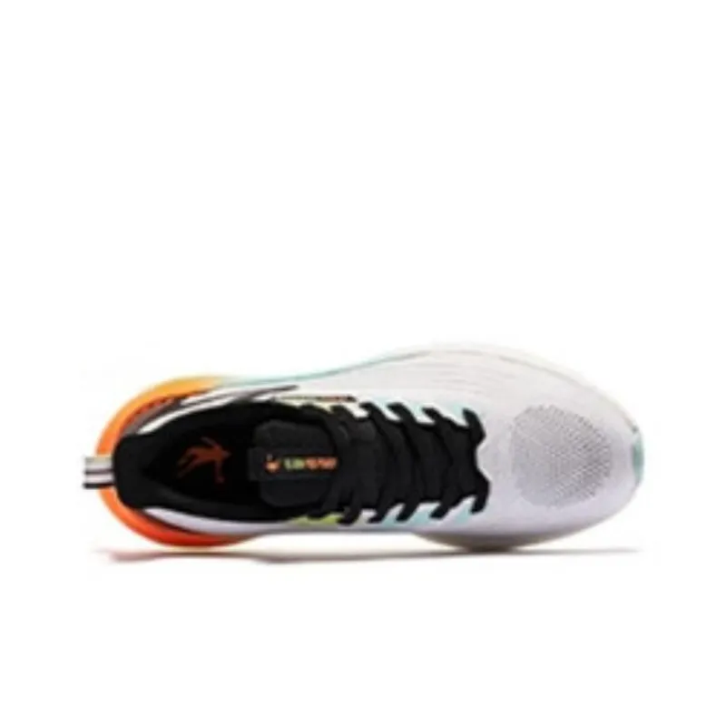 QIAODAN Shock Absorbers With Slip Resistant Features Low Top Running Shoes Men's White Blue-3