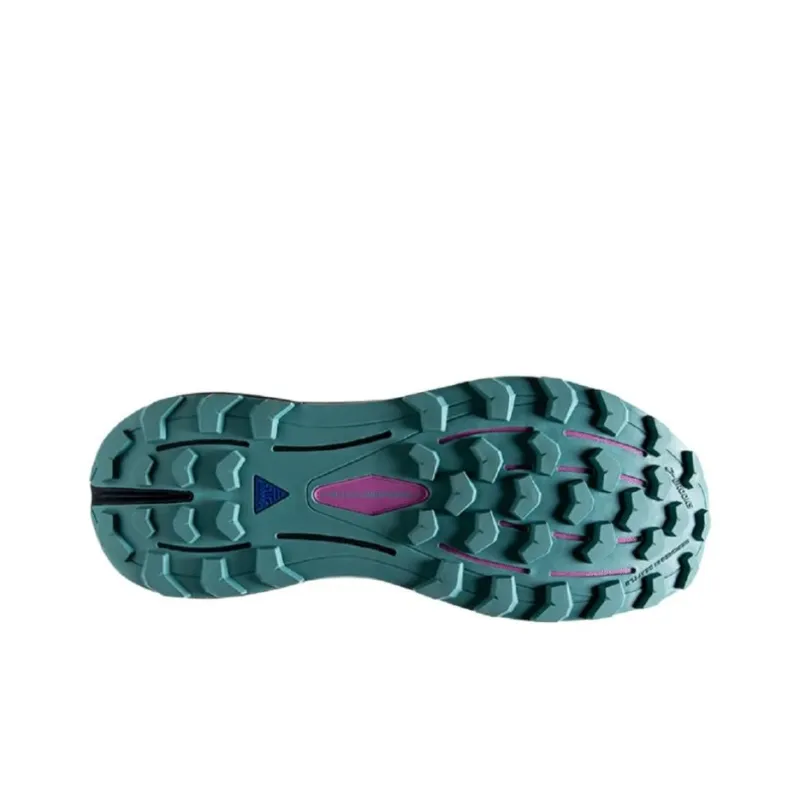 Brooks Cascadia 16 Cushioned Slip-Resistant Low-Top Running Shoes Women's Green Blue Yellow-3