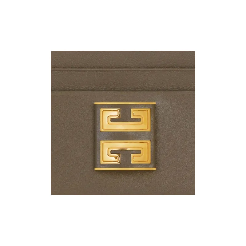 GIVENCHY 4G Cow Leather Card Clip Card Holder Women's Taupe-3