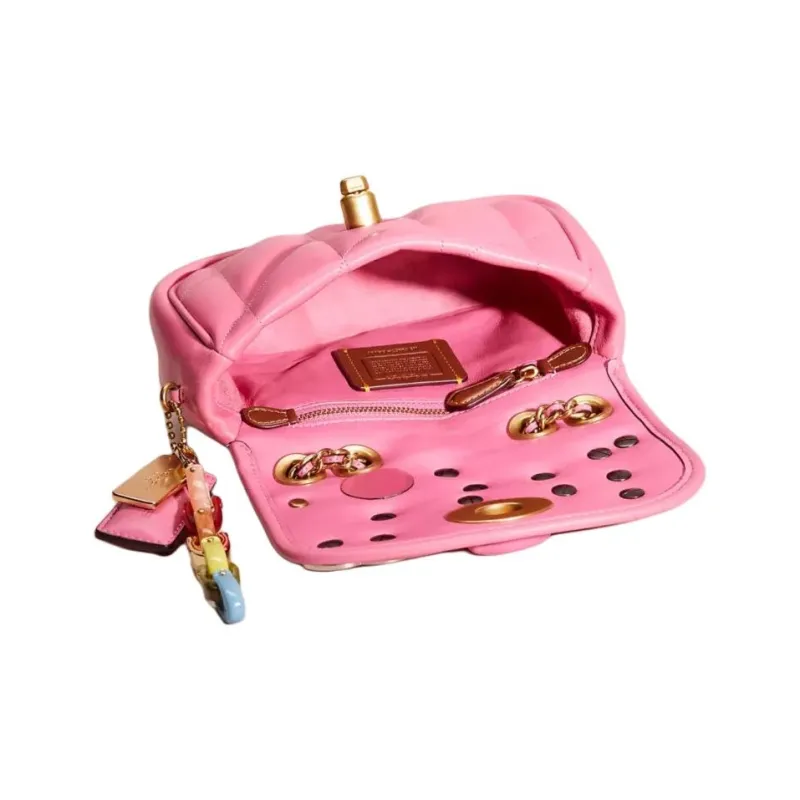 COACH Pillow Madison Nappa Leather Crossbody Bag, Shoulder Bag Regular Women's Pink-2