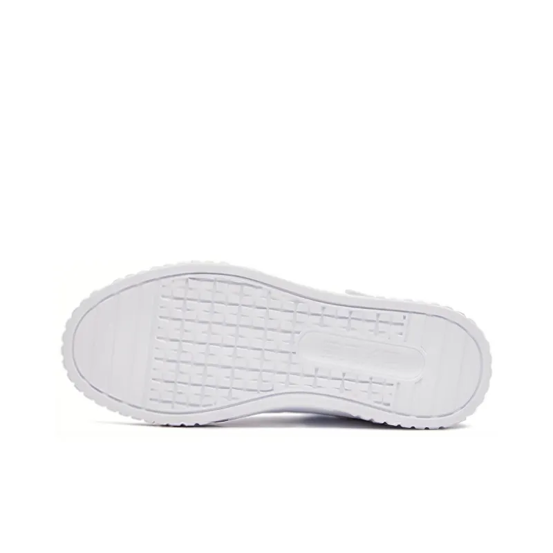 Erke Subjugate Slip Resistant Cushioning Wear Resistant Mid Top Skateboard Shoes Women's White Blue-4