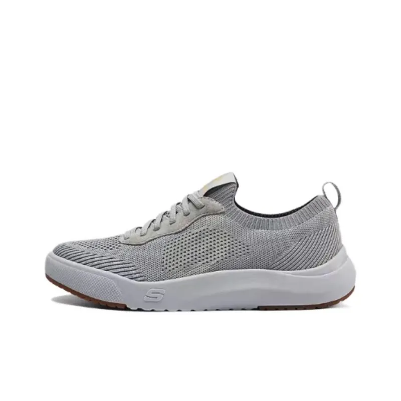 Skechers Anti Slip Wear Resistant Breathable Supportive Lightweight Rebound Low Top Casual Shoes Men's Gray-0