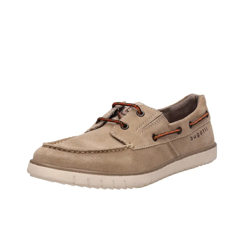 Bugatti Boat Shoes Men's Beige Yellow-1
