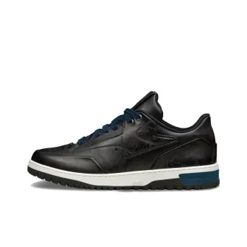 BERLUTI Playoff Scritto Low-Top Skateboard Shoes Men's Black Blue