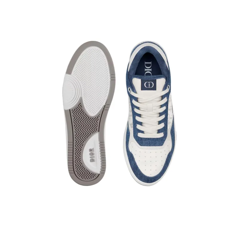 DIOR B27 Low White Blue Denim-4