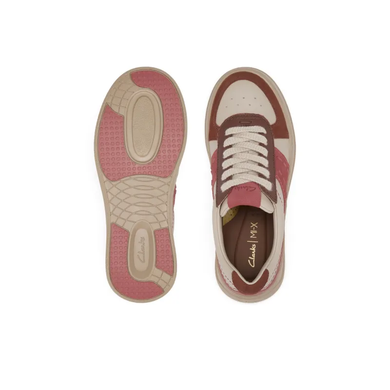 Clarks Slip-Resistant Low-Top Skateboard Shoes Women's Deep Red-2