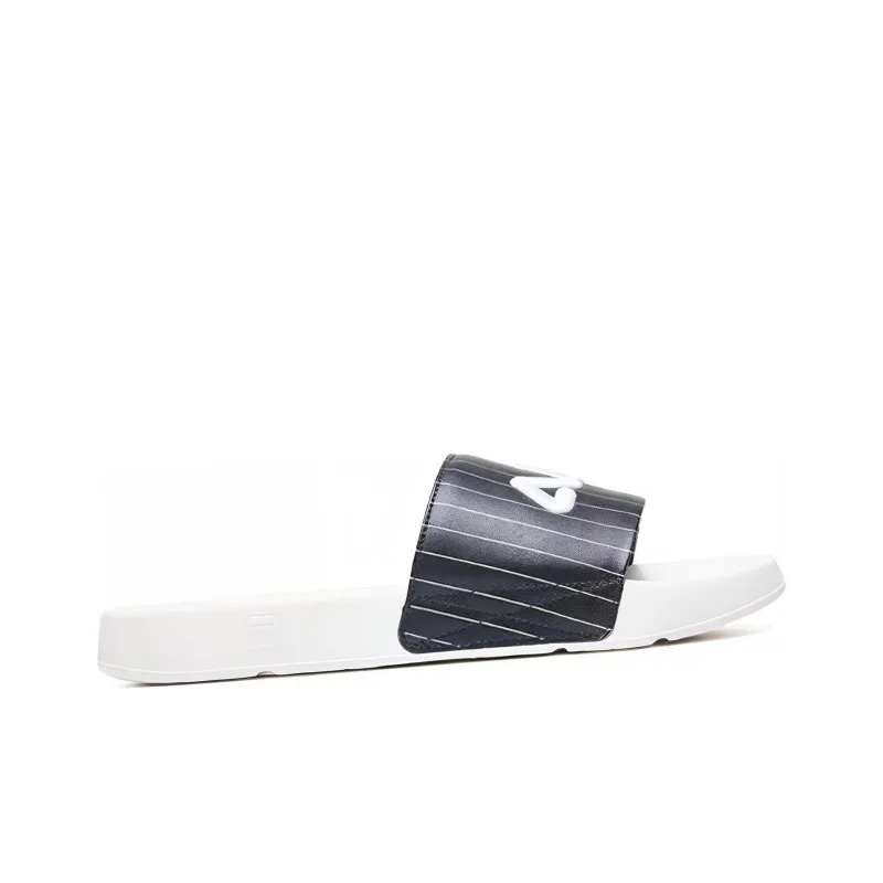 FILA Rubber Sole Slip Resistant Slide Slippers Men's Basket White-1