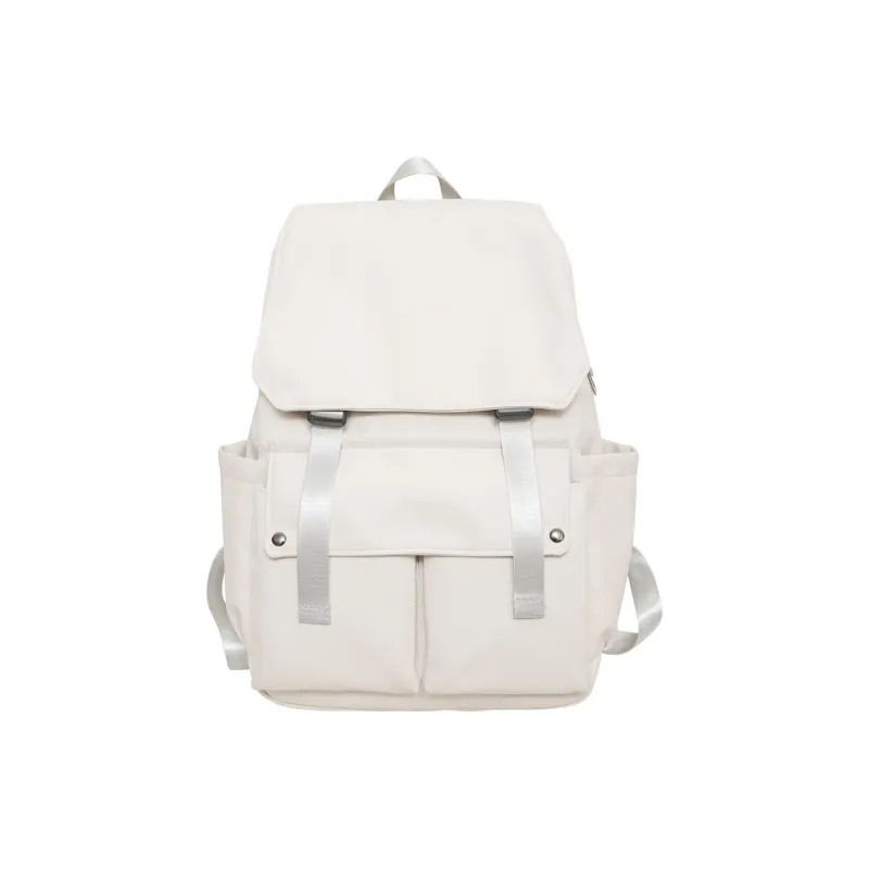 Techson Nylon Backpack Large Size Unisex Black/White/Blue/Coffee-2