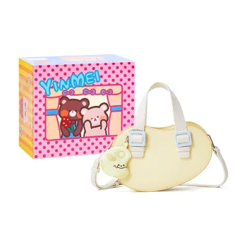 Sound For Life Synthetic Leather Shoulder Bag Crossbody Bag Small Size Women's Yellow/White