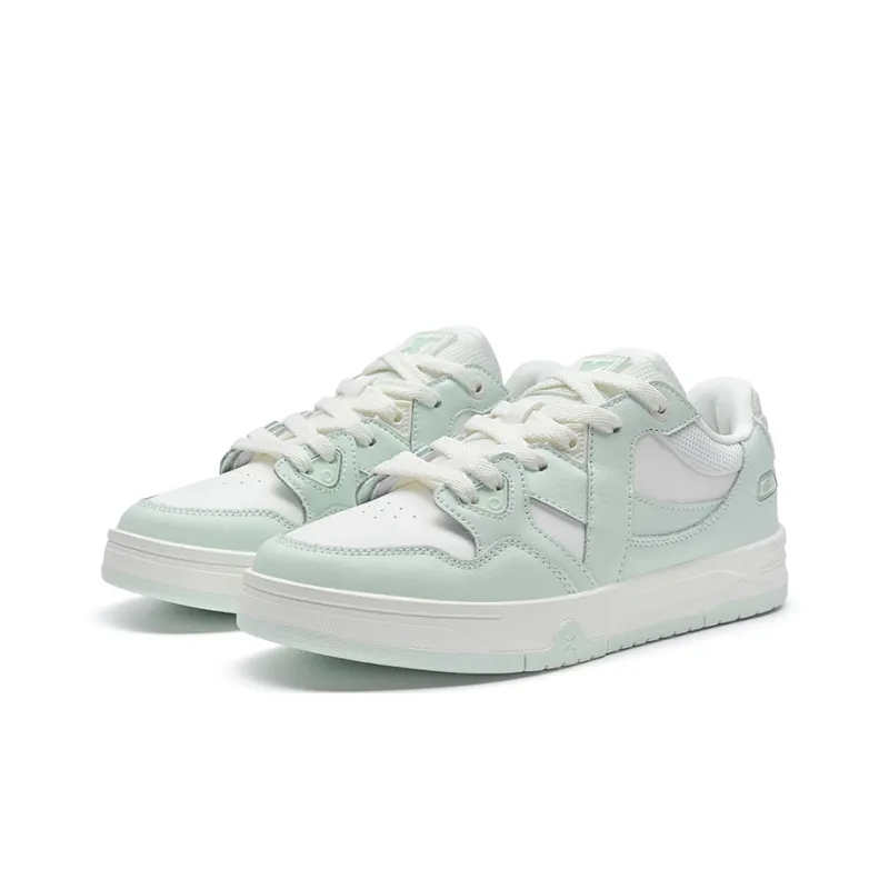 XTEP MAXX1.0 Skateboard Shoes Women's Low Top Light Fruit Green/Sail White-4