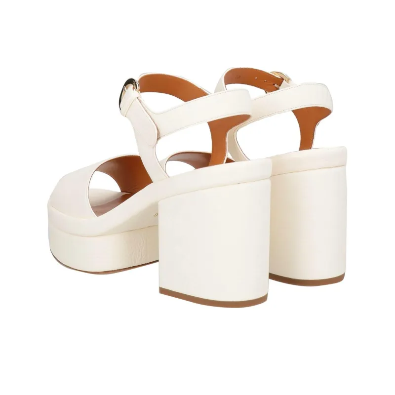 Chloe Odina One-Strap Sandals 6.5cm Women's White-4
