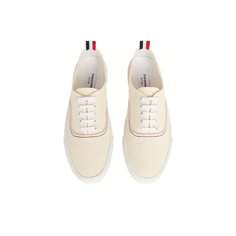 THOM BROWNE Heritage Canvas Sneakers-3