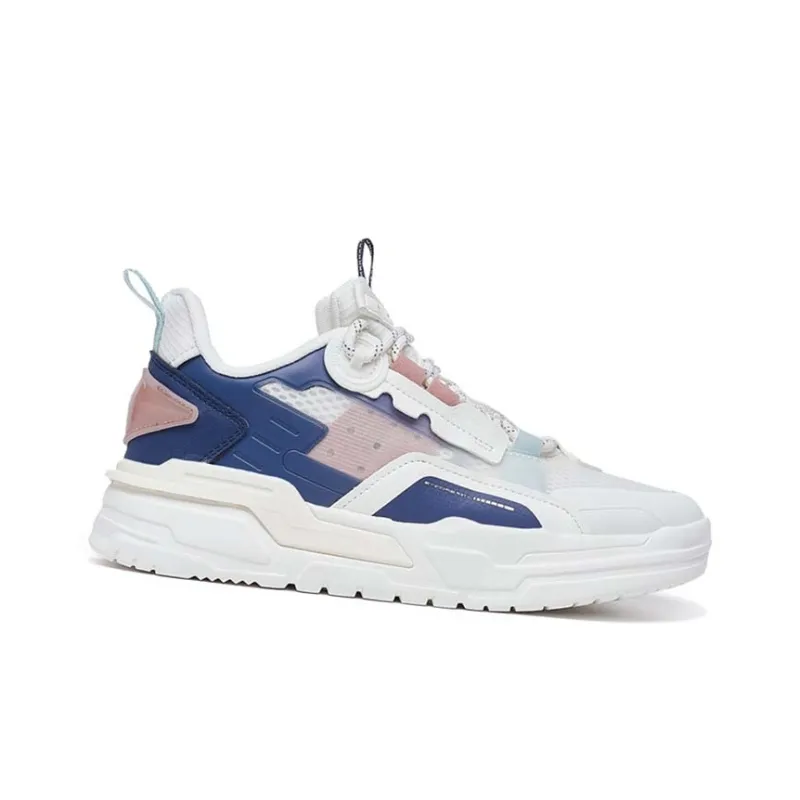 XTEP Abrasion Resistant Low Top Casual Shoes Women's Sail White/Ink Teal-1