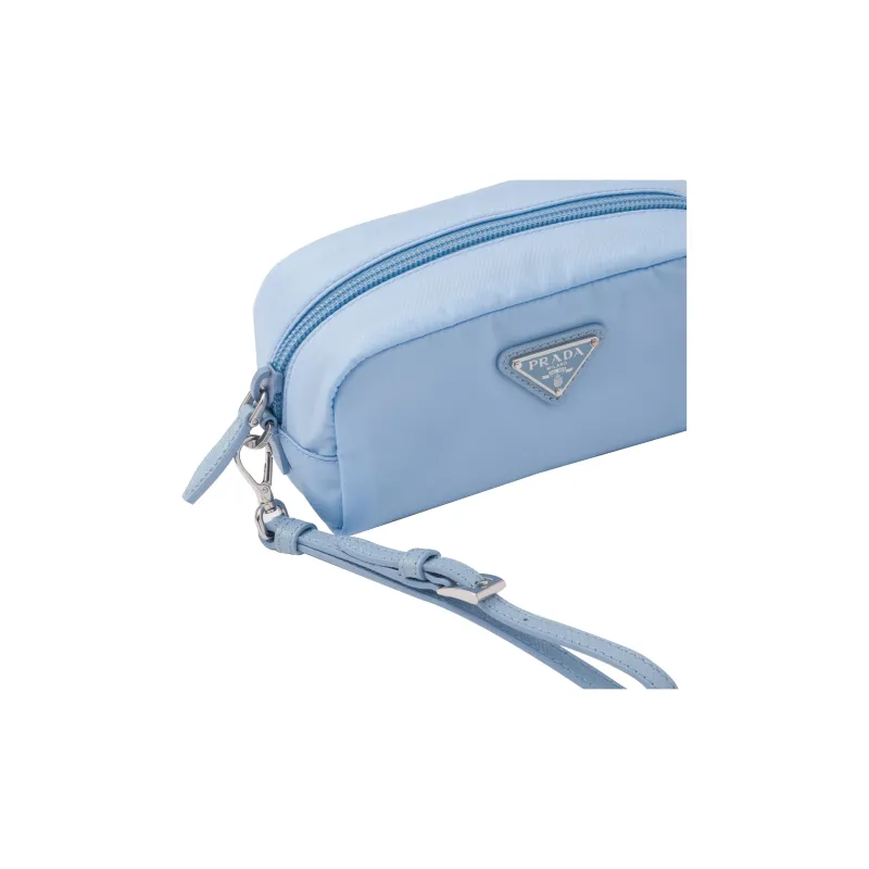 PRADA Recycled Nylon Clutch Women's Light Blue-4