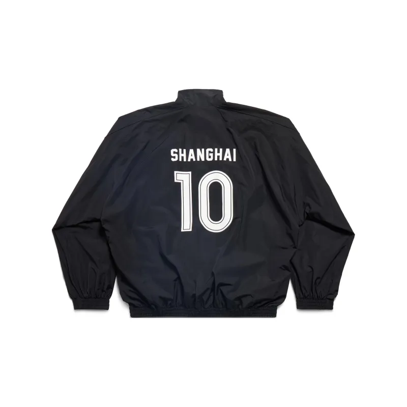Balenciaga Soccer SS24 Jackets Coats Loose Fit Style Men's Black-1