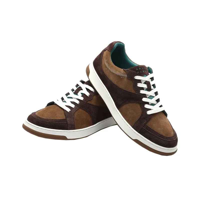 DAVID NAMAN Low Top Skateboard Shoes Men's Camel-3
