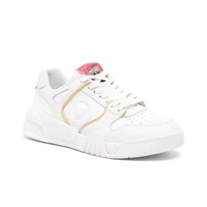 Just Cavalli Tiger Head-motif Leather Sneakers-3
