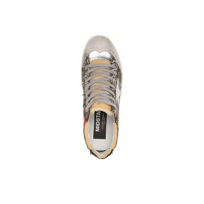 Golden Goose Mid Star Lettering Print High-top Sneakers-4
