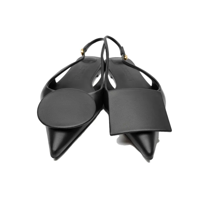 Jacquemus Les Slingbacks Duelo Leather Ballerina Shoes-4