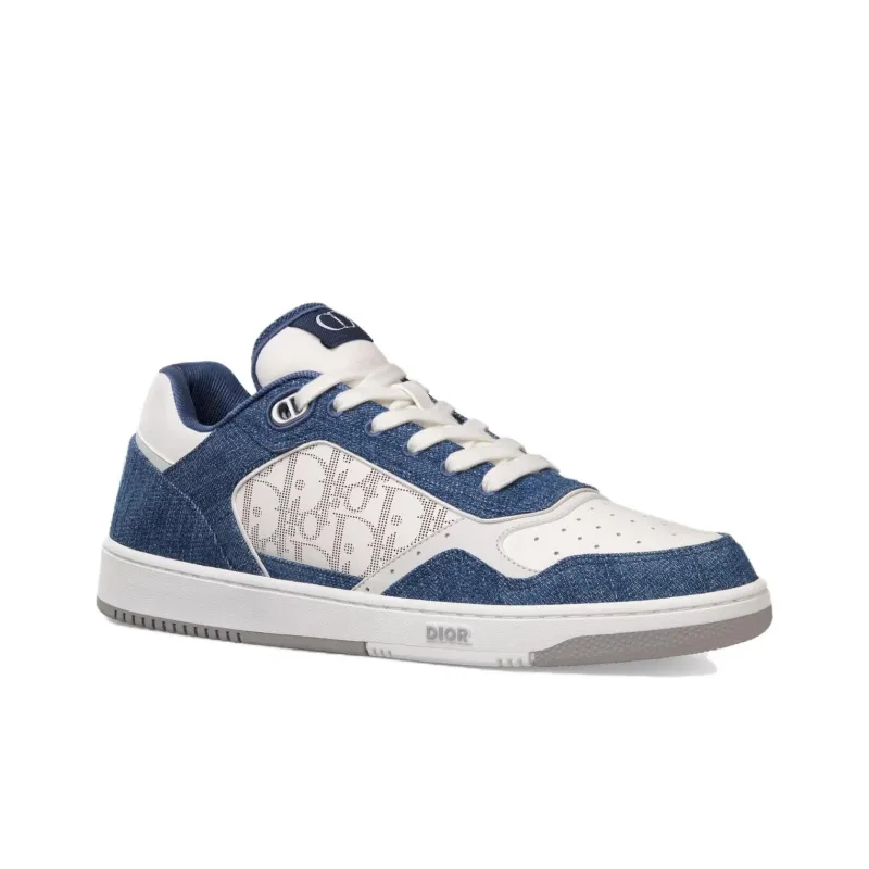 DIOR B27 Low White Blue Denim-2