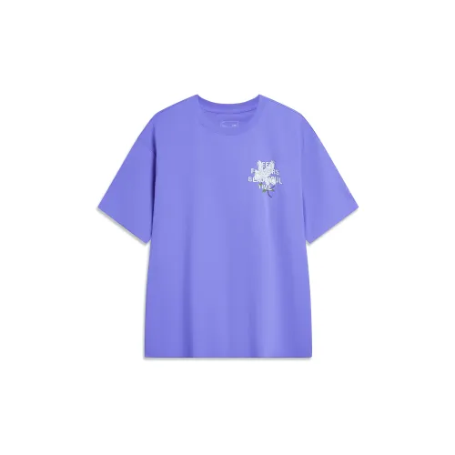 LINING Herbal Tea T-Shirts Unisex Blue Purple Daylily