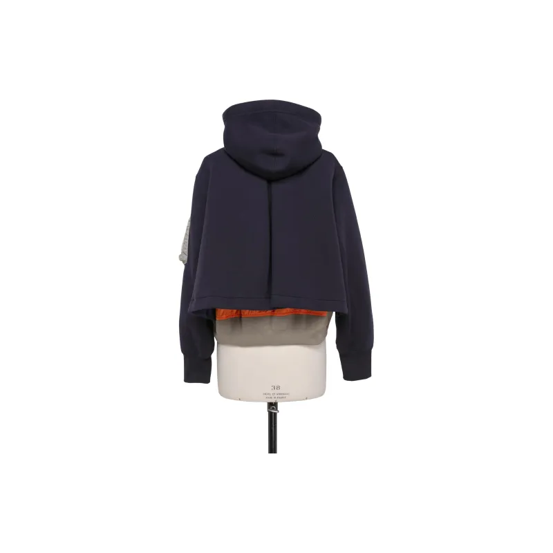 Sacai Puffer Jacket Women's Marine Blue-1