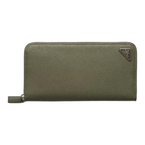 PRADA Saffiano Cow Leather Wallet Men's Green