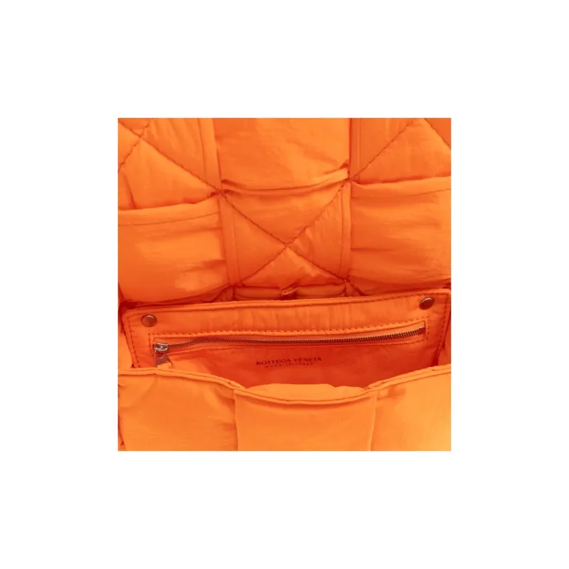 Bottega Veneta Padded Tech Cassette Fabric Shoulder Bag, Crossbody Bag Trumpets Men's Orange-4