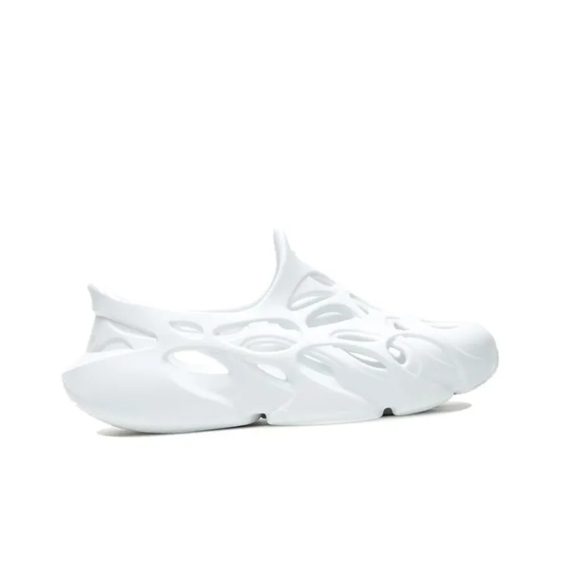 LiNing BADFIVE Fast Recovery Slide Clogs Men's White-1
