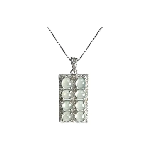 Green waves Jadeite Necklaces Women's