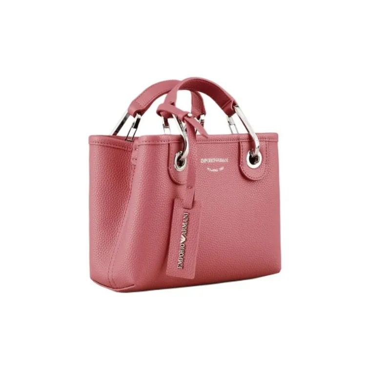 EMPORIO ARMANI Polyurethane Tote Bag Shopping Bag Shoulder Bag Crossbody Bag Handbag Mini Women's Pink-1