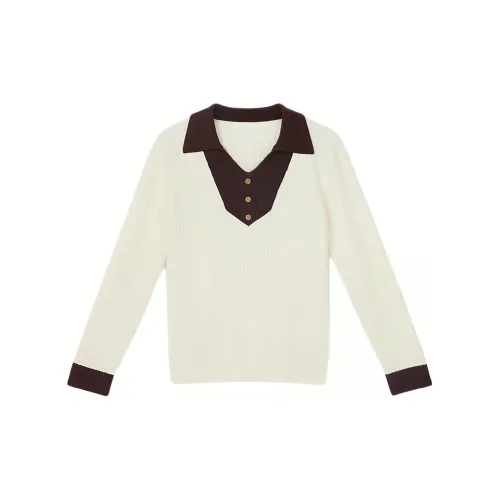 Yiner Sweaters Women's Cream White