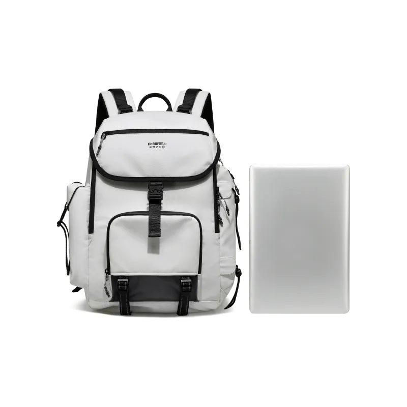 CHAOFANJI Membrana Dermalis Backpack Laptop Bag Large Size Unisex White/Black-4
