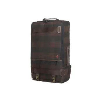 Manhattan Portage Wax-Treated Canvas Backpack Unisex Plaid Dark Brown