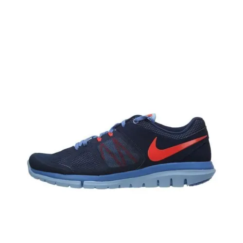 Nike Flex 2014 Rn Msl Mid Navy Bright Crmsn-Almnm-Plr Women's