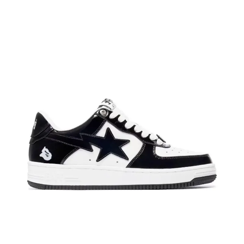 A BATHING APE Bape STA Stylish Skateboarding Shoes Women's Black-1
