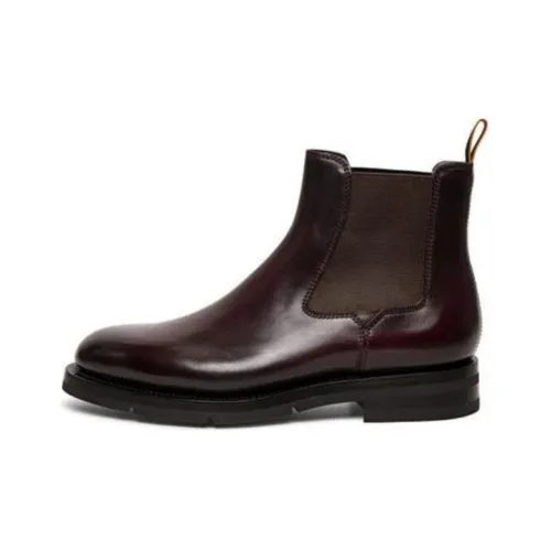 Santoni Chelsea Boots Men Burgundy